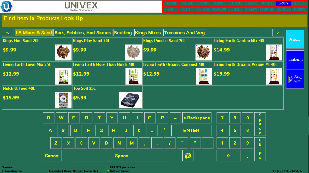 Univex Point of Sale Software